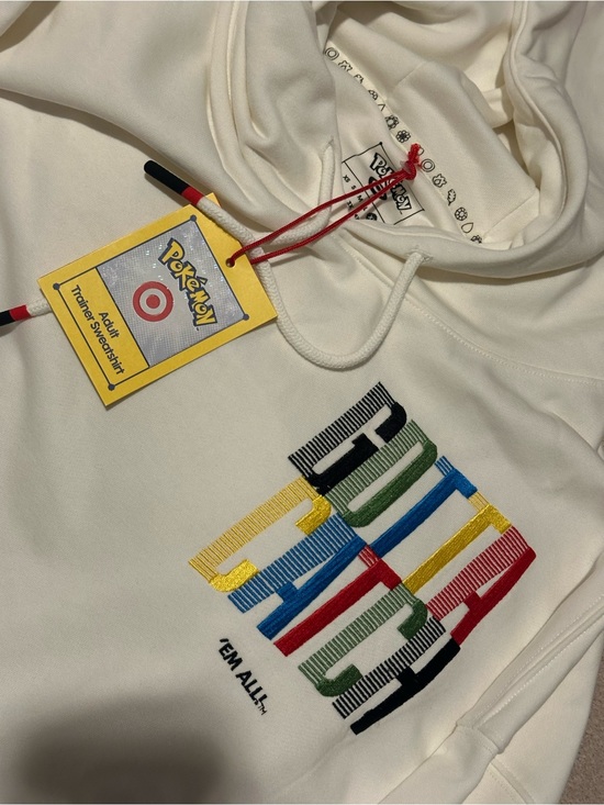 Pokemon Other - Pokemon x Target Gotta Catch Em All Cream And Color Hooded Sweatershirt Pikachu